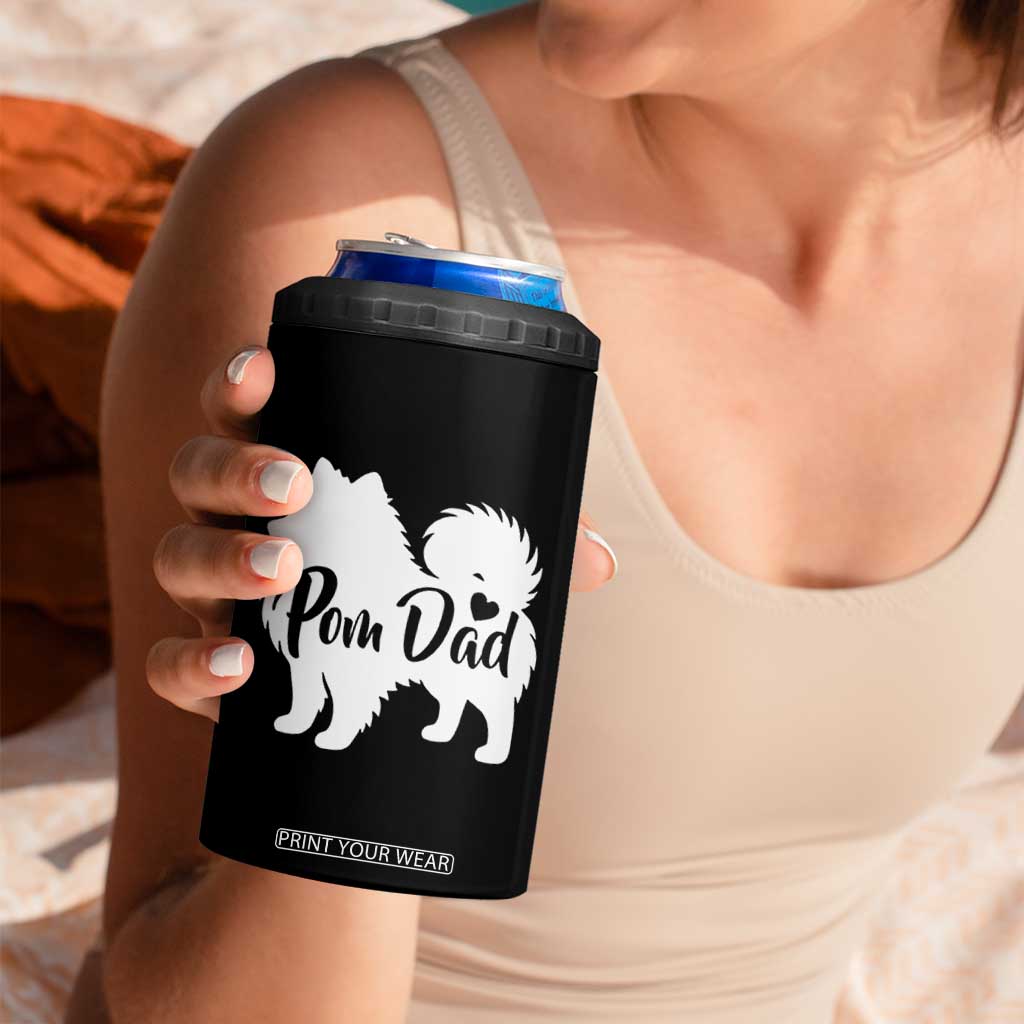 Proud Pomeranian Dad 4 in 1 Can Cooler Tumbler Small Breed Dog Owner Gift TS12 Print Your Wear