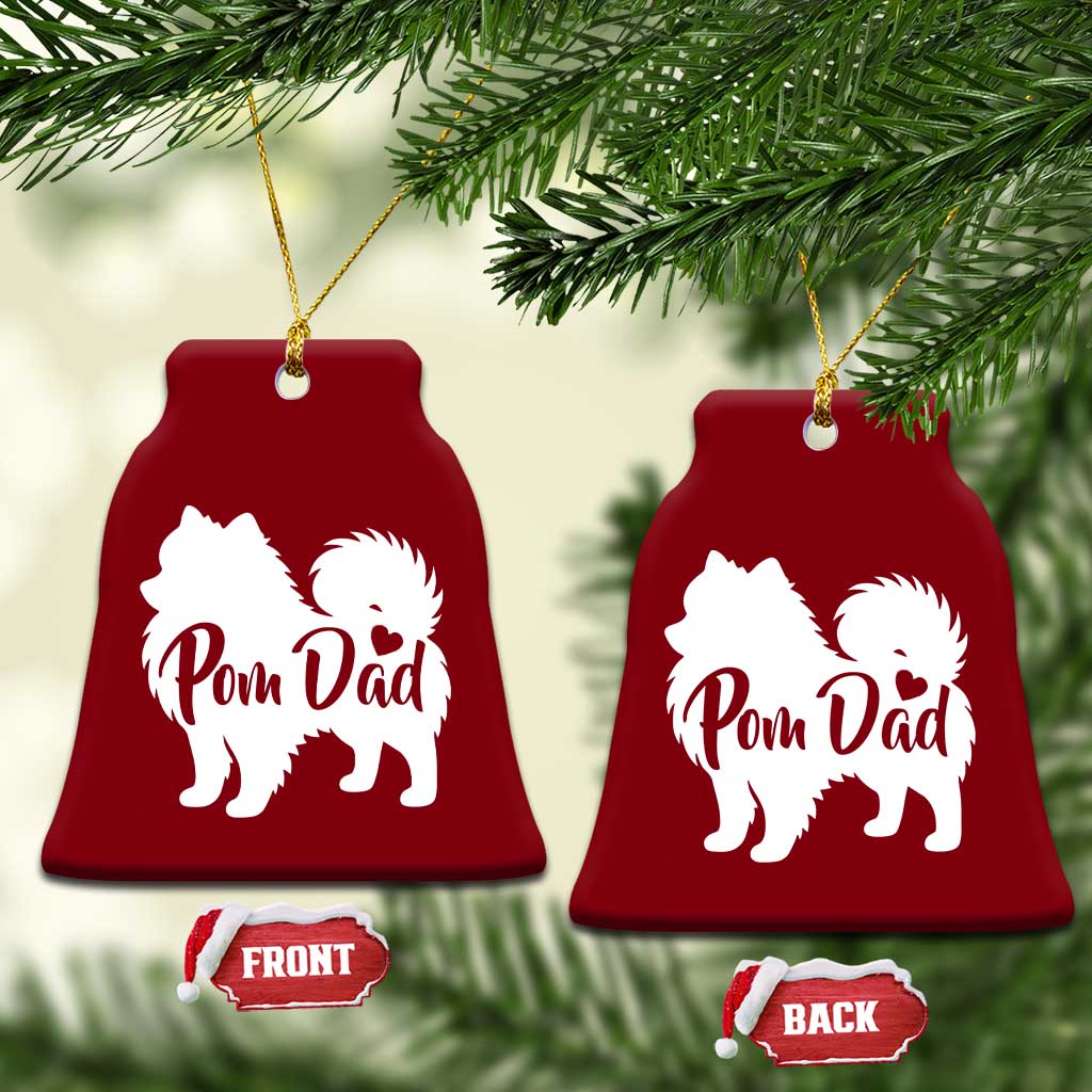 Proud Pomeranian Dad Ceramic Ornament Small Breed Dog Owner Gift TS12 Print Your Wear