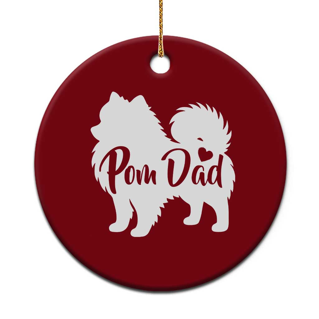Proud Pomeranian Dad Ceramic Ornament Small Breed Dog Owner Gift TS12 1pc Red Print Your Wear