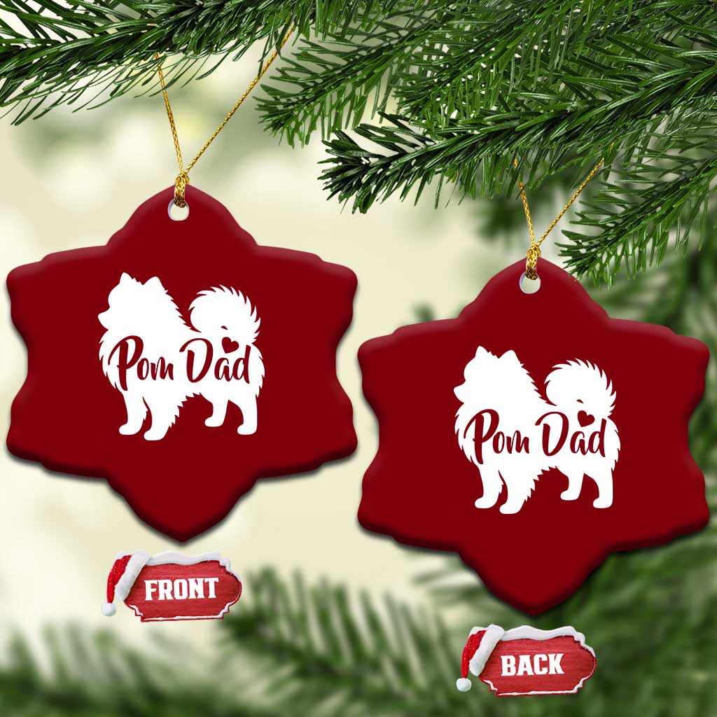 Proud Pomeranian Dad Ceramic Ornament Small Breed Dog Owner Gift TS12 Print Your Wear