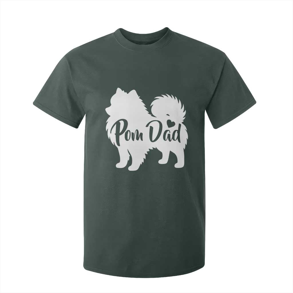 Proud Pomeranian Dad T Shirt For Kid Small Breed Dog Owner Gift TS12 Dark Forest Green Print Your Wear