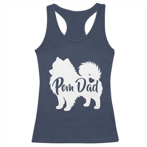 Proud Pomeranian Dad Racerback Tank Top Small Breed Dog Owner Gift TS12 Navy Print Your Wear
