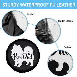 Proud Pomeranian Dad Spare Tire Cover Small Breed Dog Owner Gift TS12 Print Your Wear