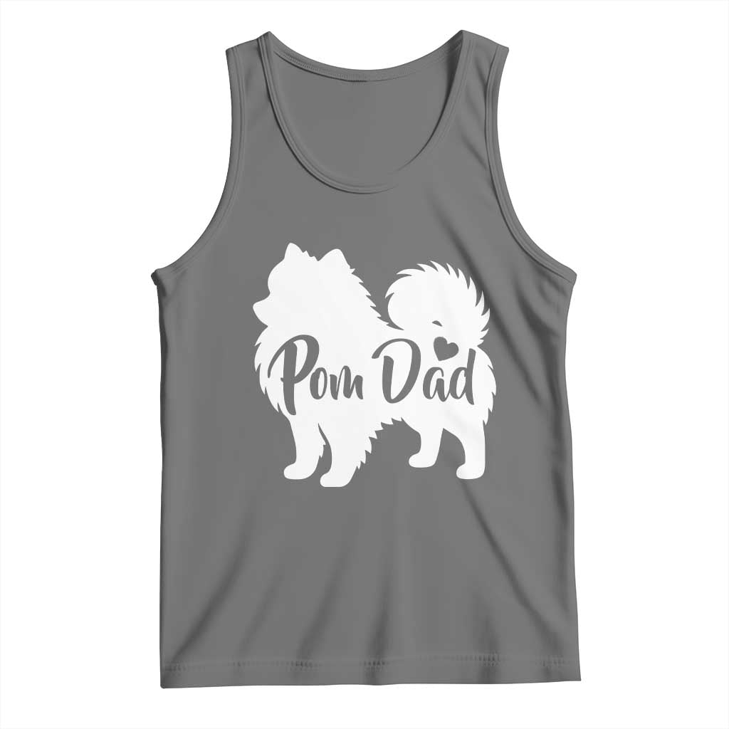 Proud Pomeranian Dad Tank Top Small Breed Dog Owner Gift TS12 Black Heather Print Your Wear