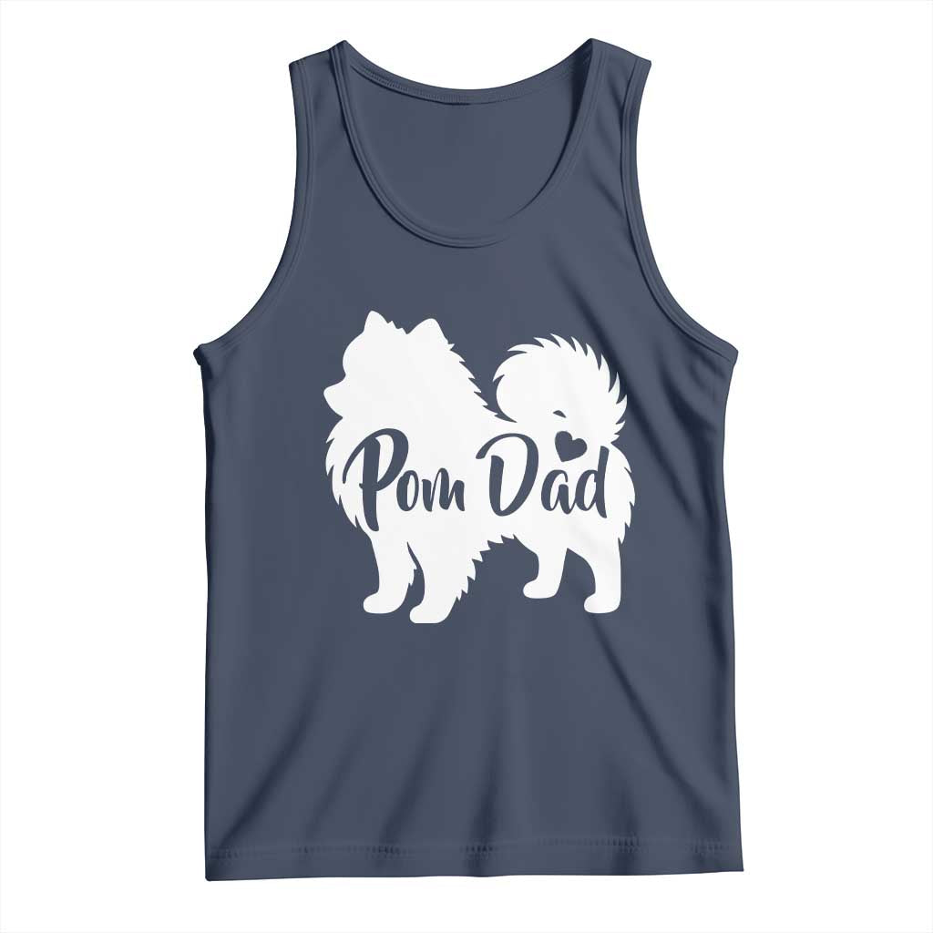 Proud Pomeranian Dad Tank Top Small Breed Dog Owner Gift TS12 Navy Print Your Wear