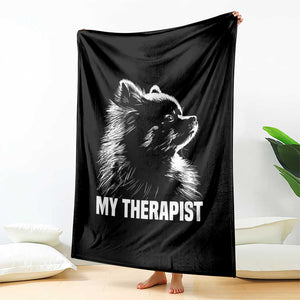 My Therapist Is A Pomeranian Throw Blanket Dog Lover Gift Idea TS12 Print Your Wear