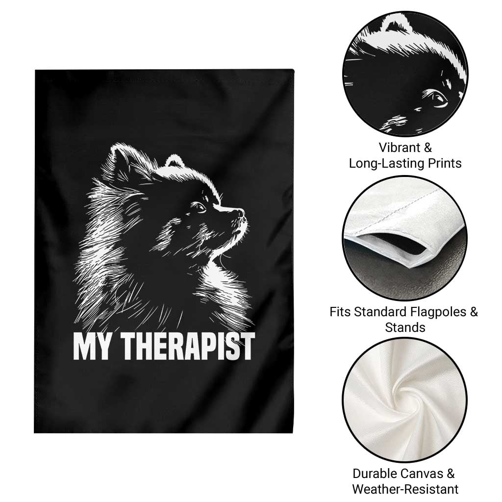 My Therapist Is A Pomeranian Garden Flag Dog Lover Gift Idea TS12 Print Your Wear