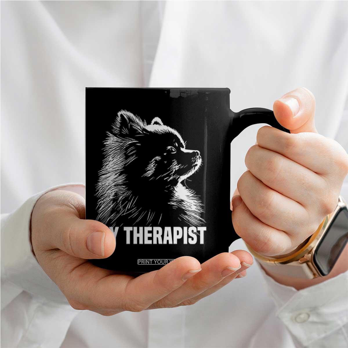 My Therapist Is A Pomeranian Coffee Mug Dog Lover Gift Idea TS12 Print Your Wear