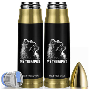 My Therapist Is A Pomeranian Bullet Tumbler Dog Lover Gift Idea TS12 Black Print Your Wear