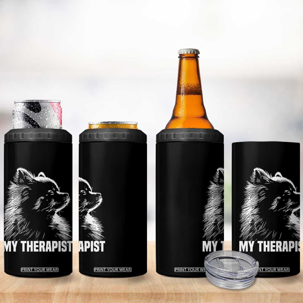 My Therapist Is A Pomeranian 4 in 1 Can Cooler Tumbler Dog Lover Gift Idea TS12 Print Your Wear