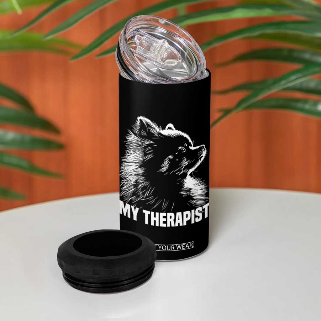 My Therapist Is A Pomeranian 4 in 1 Can Cooler Tumbler Dog Lover Gift Idea TS12 Print Your Wear