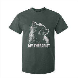 My Therapist Is A Pomeranian T Shirt For Kid Dog Lover Gift Idea TS12 Dark Forest Green Print Your Wear