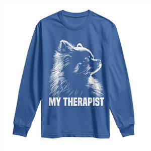 My Therapist Is A Pomeranian Long Sleeve Shirt Dog Lover Gift Idea TS12 Royal Blue Print Your Wear