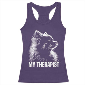My Therapist Is A Pomeranian Racerback Tank Top Dog Lover Gift Idea TS12 Purple Print Your Wear