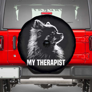 My Therapist Is A Pomeranian Spare Tire Cover Dog Lover Gift Idea TS12 Black Print Your Wear