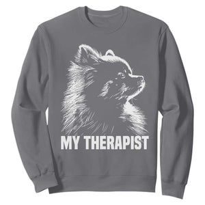My Therapist Is A Pomeranian Sweatshirt Dog Lover Gift Idea TS12 Charcoal Print Your Wear