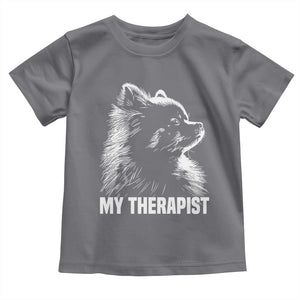 My Therapist Is A Pomeranian Toddler T Shirt Dog Lover Gift Idea TS12 Charcoal Print Your Wear
