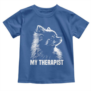 My Therapist Is A Pomeranian Toddler T Shirt Dog Lover Gift Idea TS12 Royal Blue Print Your Wear