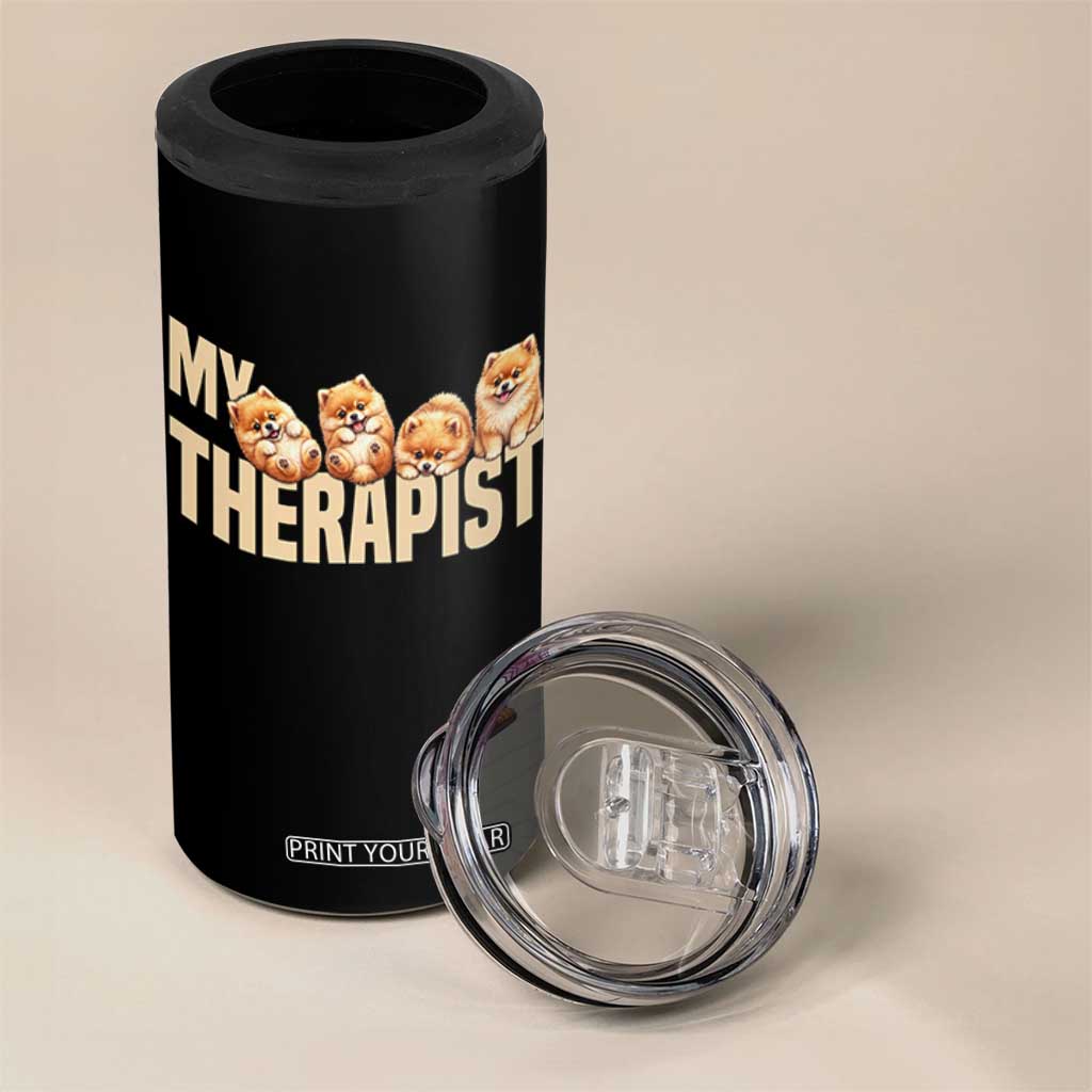 My Therapist Is My Dog 4 in 1 Can Cooler Tumbler Cute Pomeranian Lover Meme TS12 Print Your Wear