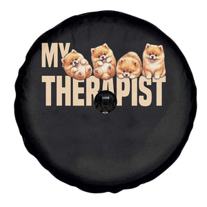 My Therapist Is My Dog Spare Tire Cover Cute Pomeranian Lover Meme TS12 Print Your Wear