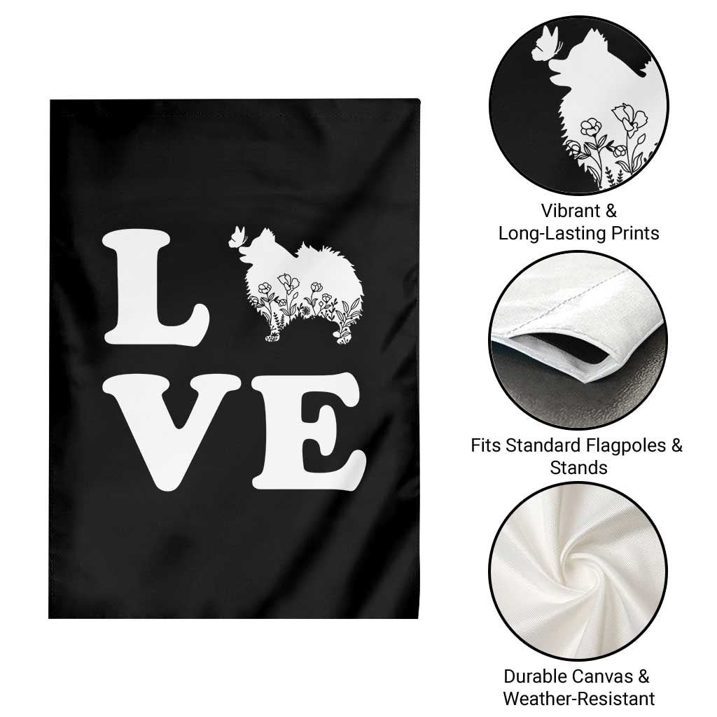 Love Pomeranian Garden Flag Cute Pom Dog Lover Gift TS12 Print Your Wear