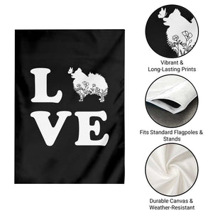 Love Pomeranian Garden Flag Cute Pom Dog Lover Gift TS12 Print Your Wear