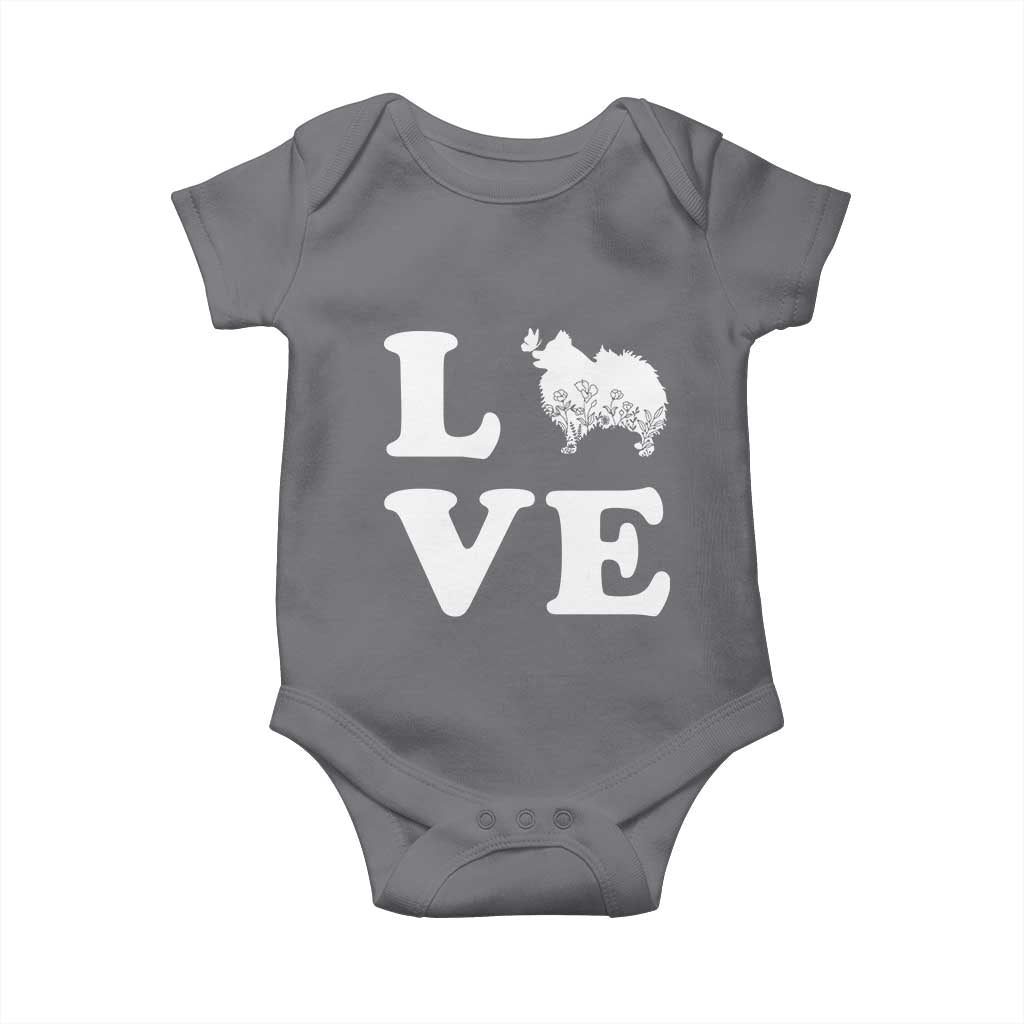 Love Pomeranian Baby Onesie Cute Pom Dog Lover Gift TS12 Charcoal Print Your Wear