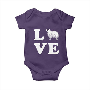 Love Pomeranian Baby Onesie Cute Pom Dog Lover Gift TS12 Purple Print Your Wear
