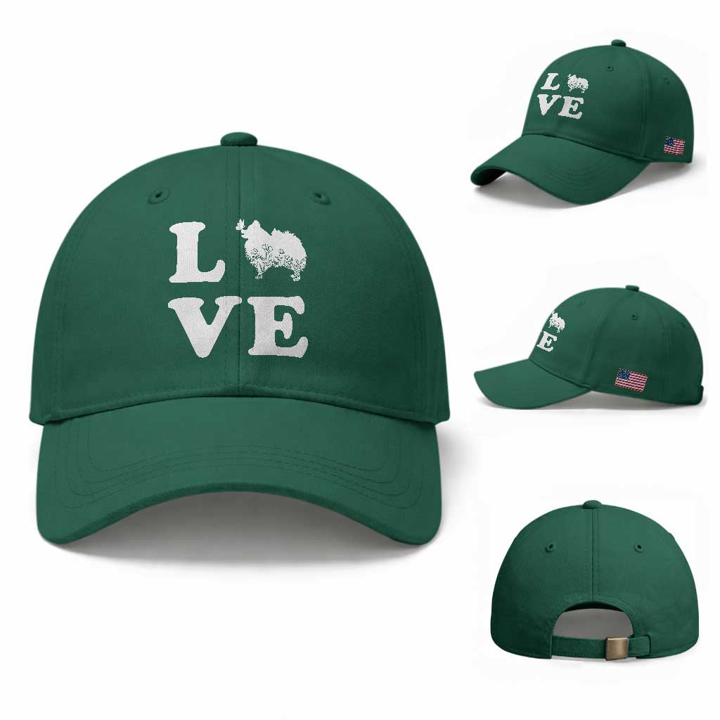 Love Pomeranian Baseball Cap Cute Pom Dog Lover Gift TS12 Baseball Cap Universal Fit Irish Green Print Your Wear