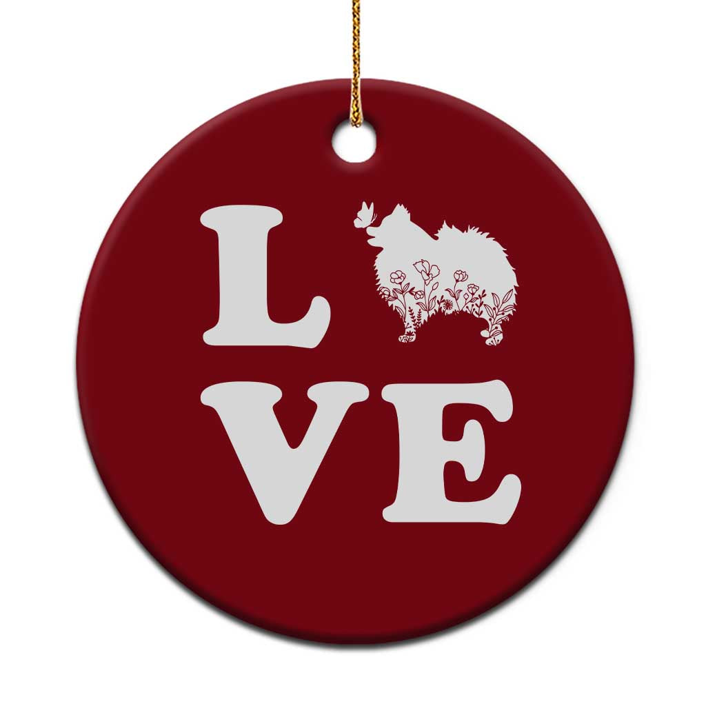 Love Pomeranian Ceramic Ornament Cute Pom Dog Lover Gift TS12 1pc Red Print Your Wear
