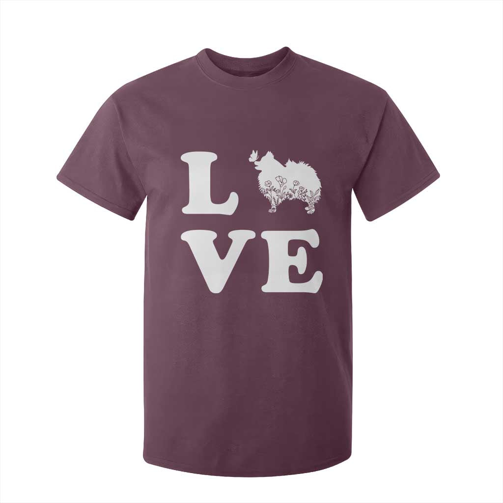 Love Pomeranian T Shirt For Kid Cute Pom Dog Lover Gift TS12 Maroon Print Your Wear