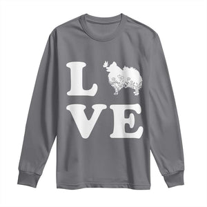 Love Pomeranian Long Sleeve Shirt Cute Pom Dog Lover Gift TS12 Charcoal Print Your Wear