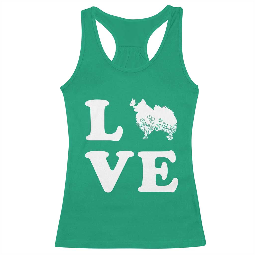 Love Pomeranian Racerback Tank Top Cute Pom Dog Lover Gift TS12 Irish Green Print Your Wear