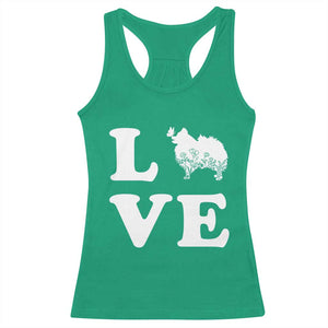 Love Pomeranian Racerback Tank Top Cute Pom Dog Lover Gift TS12 Irish Green Print Your Wear