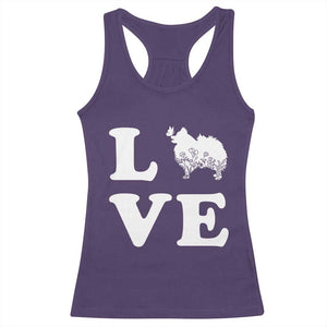 Love Pomeranian Racerback Tank Top Cute Pom Dog Lover Gift TS12 Purple Print Your Wear