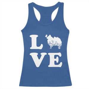 Love Pomeranian Racerback Tank Top Cute Pom Dog Lover Gift TS12 Royal Blue Print Your Wear