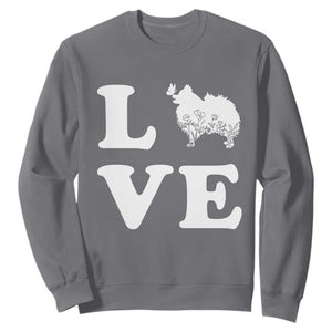 Love Pomeranian Sweatshirt Cute Pom Dog Lover Gift TS12 Charcoal Print Your Wear