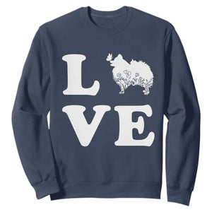 Love Pomeranian Sweatshirt Cute Pom Dog Lover Gift TS12 Navy Print Your Wear