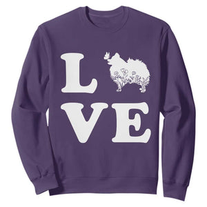 Love Pomeranian Sweatshirt Cute Pom Dog Lover Gift TS12 Purple Print Your Wear