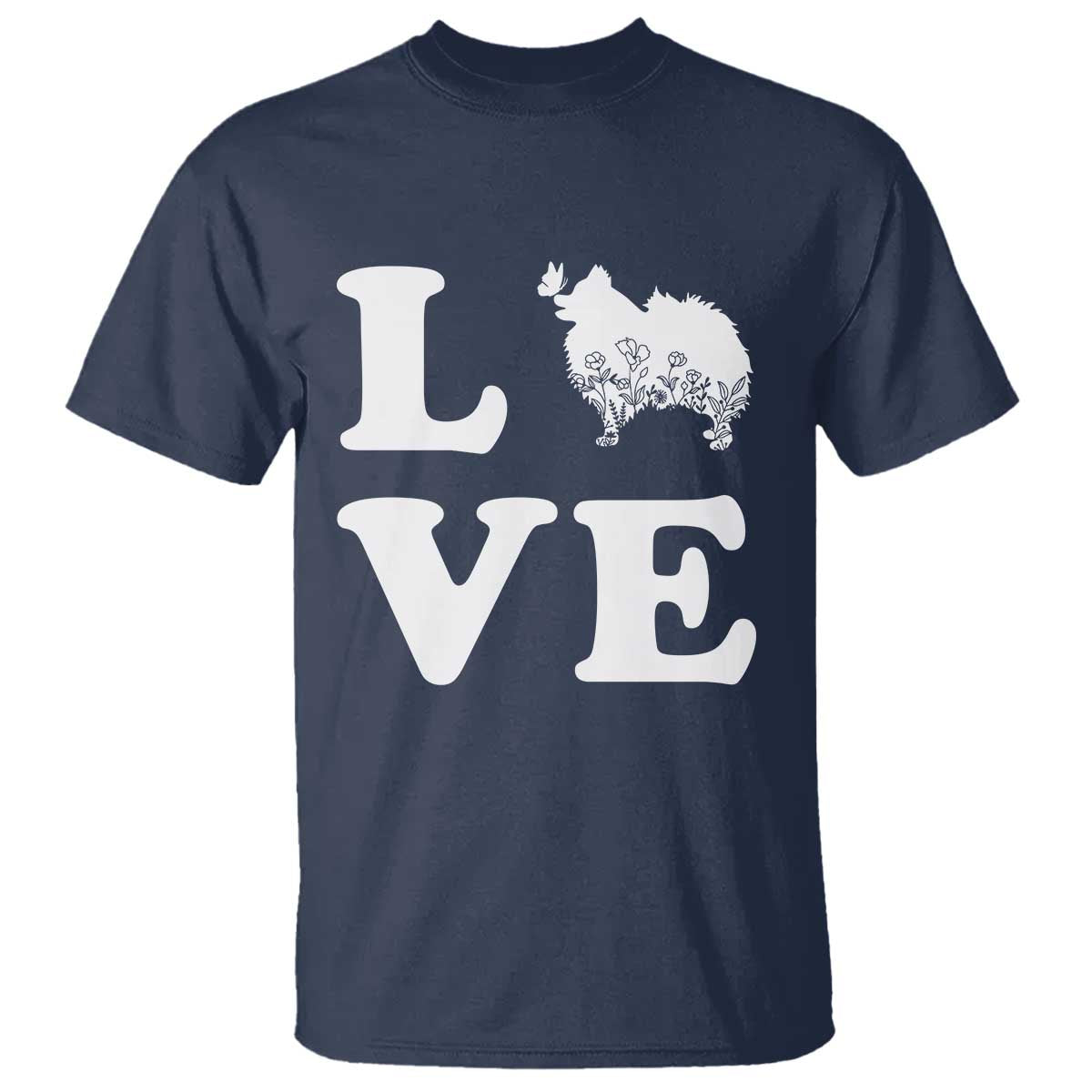 Love Pomeranian T Shirt Cute Pom Dog Lover Gift TS12 Navy Print Your Wear