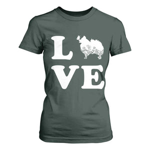 Love Pomeranian T Shirt For Women Cute Pom Dog Lover Gift TS12 Dark Forest Green Print Your Wear