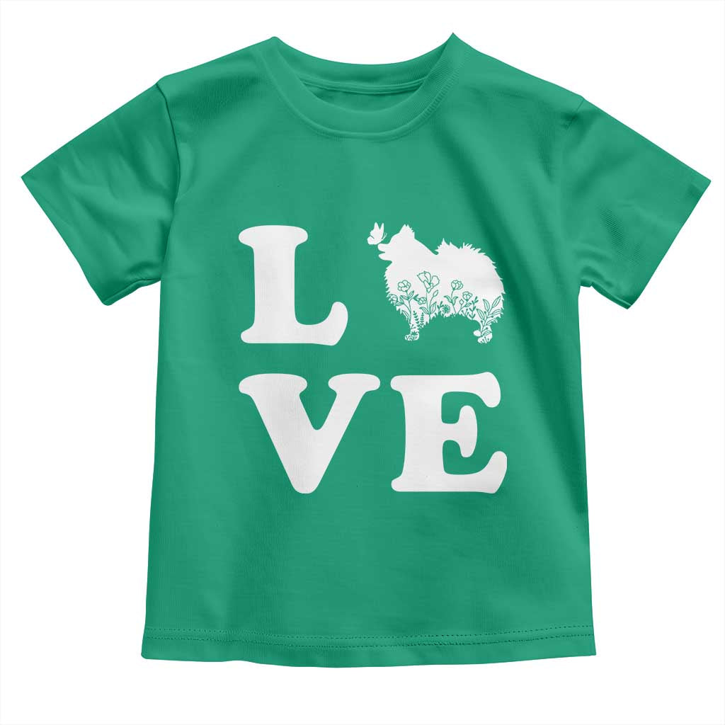 Love Pomeranian Toddler T Shirt Cute Pom Dog Lover Gift TS12 Irish Green Print Your Wear