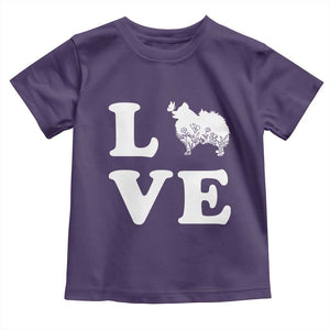 Love Pomeranian Toddler T Shirt Cute Pom Dog Lover Gift TS12 Purple Print Your Wear