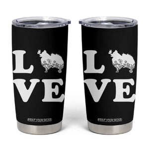Love Pomeranian Tumbler Cup Cute Pom Dog Lover Gift TS12 Black Print Your Wear