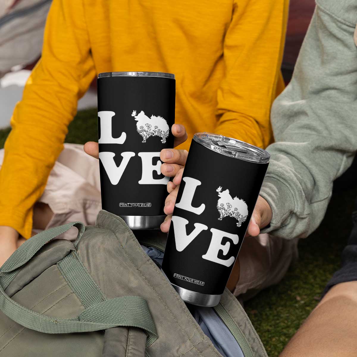 Love Pomeranian Tumbler Cup Cute Pom Dog Lover Gift TS12 Print Your Wear