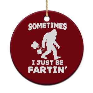 Bigfoot Bathroom Humor Ceramic Ornament Sometimes I Just Be Fartin TS12 1pc Red Print Your Wear