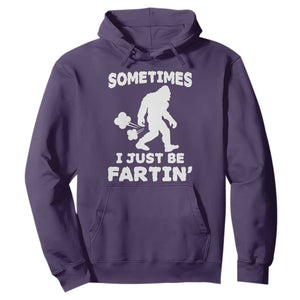 Bigfoot Bathroom Humor Hoodie Sometimes I Just Be Fartin TS12 Purple Print Your Wear