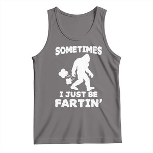 Bigfoot Bathroom Humor Tank Top Sometimes I Just Be Fartin TS12 Deep Heather Print Your Wear