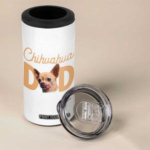 Proud Chihuahua Dad 4 in 1 Can Cooler Tumbler Ankle Biter Dog Lover TS12 Print Your Wear