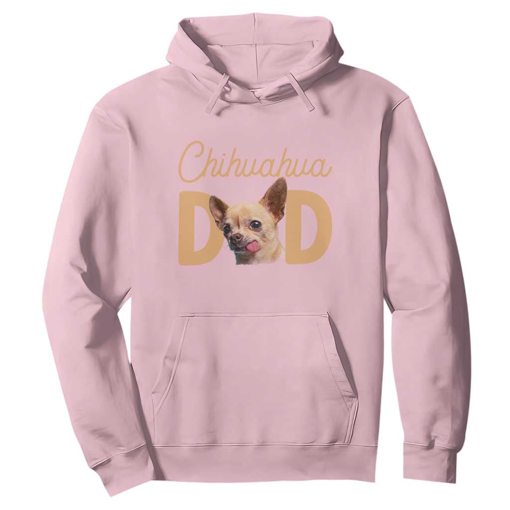 Proud Chihuahua Dad Hoodie Ankle Biter Dog Lover TS12 Light Pink Print Your Wear